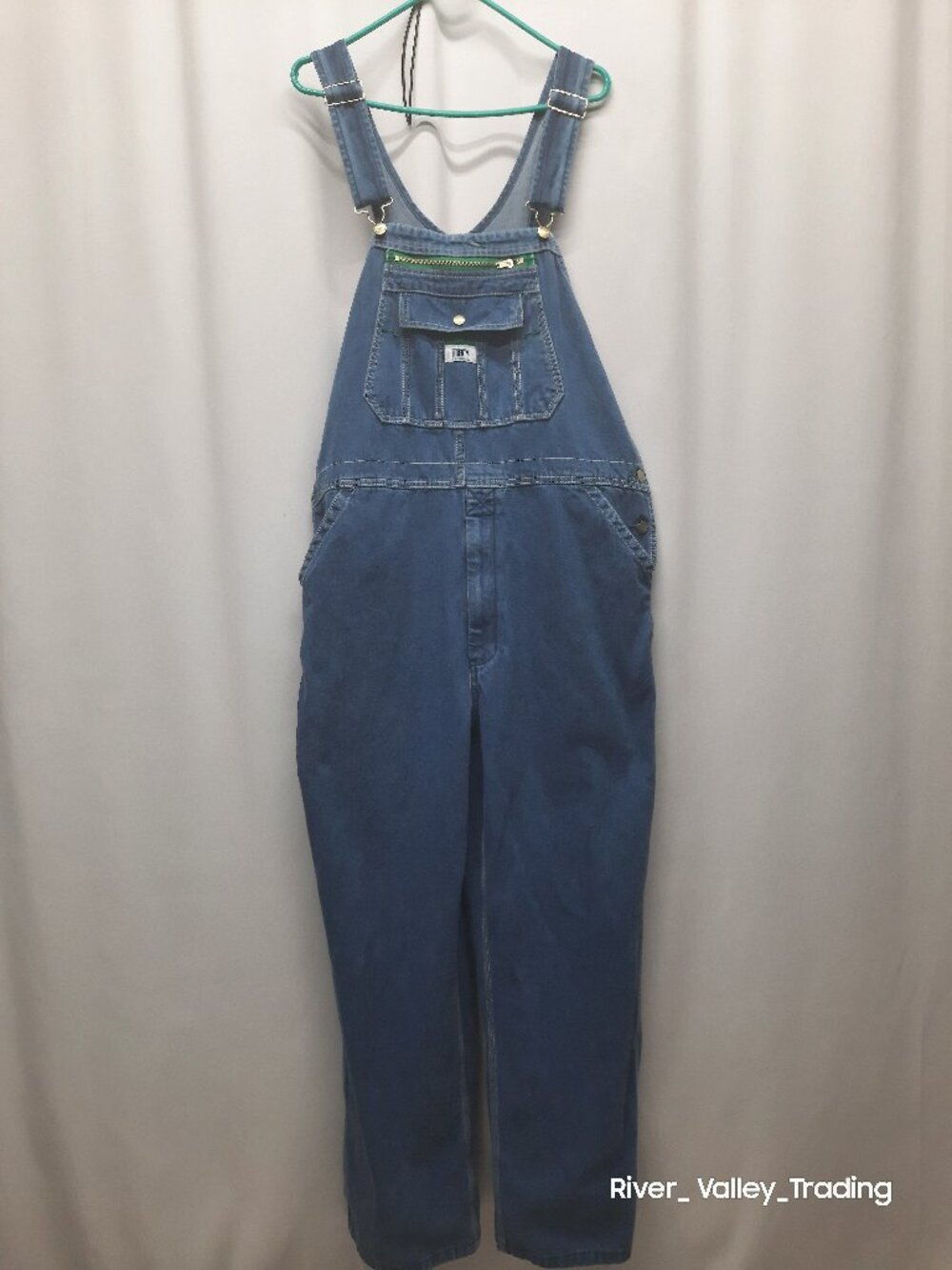 Liberty Overalls Mens 40x32 Blue Denim Bib Workwear Carpenter Cotton Farmer